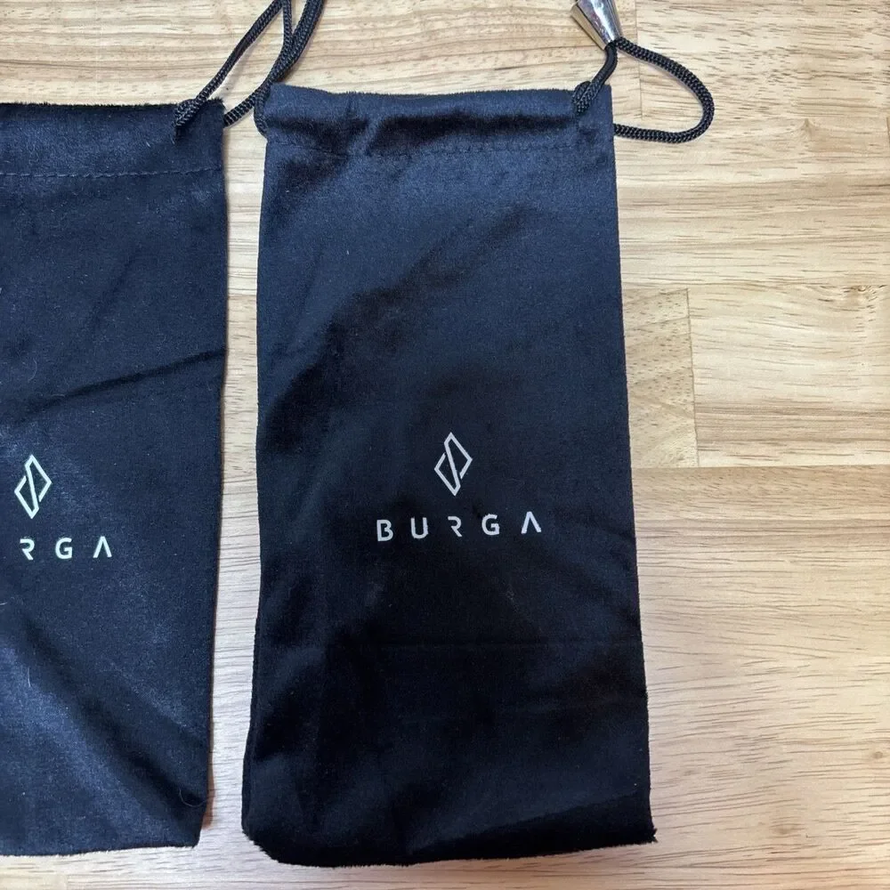 Two Burga iPhone Black Case Holders Cinch Sack Travel Storage Bag Organizer